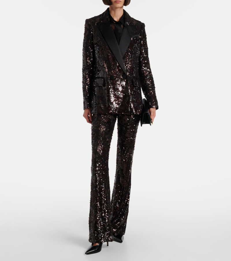 VERONICA BEARD Sequined double-breasted blazer outlook