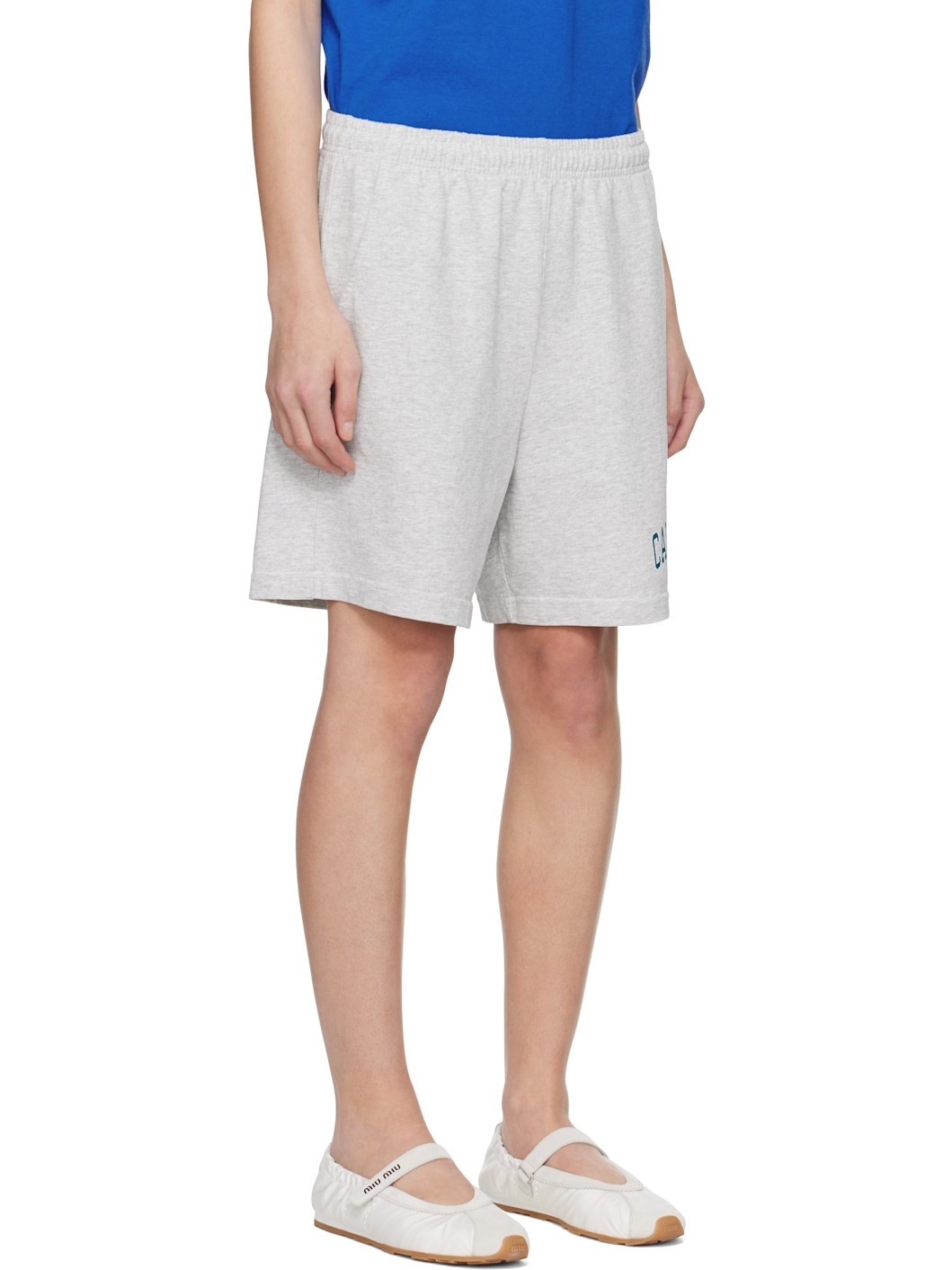 Gray 'California' Gym Shorts - 2