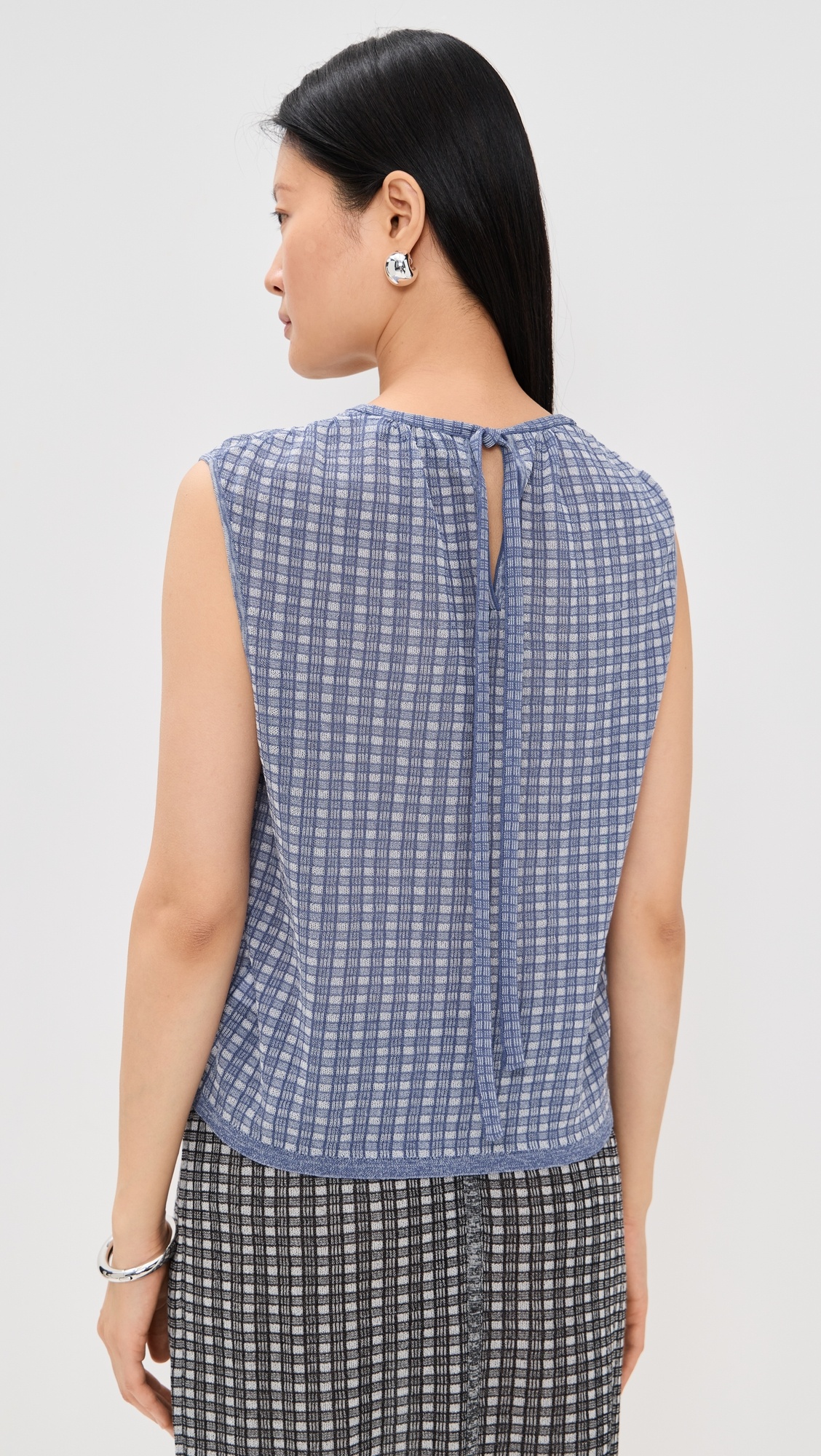 Bradley Crewneck in Plaid Knit - 2