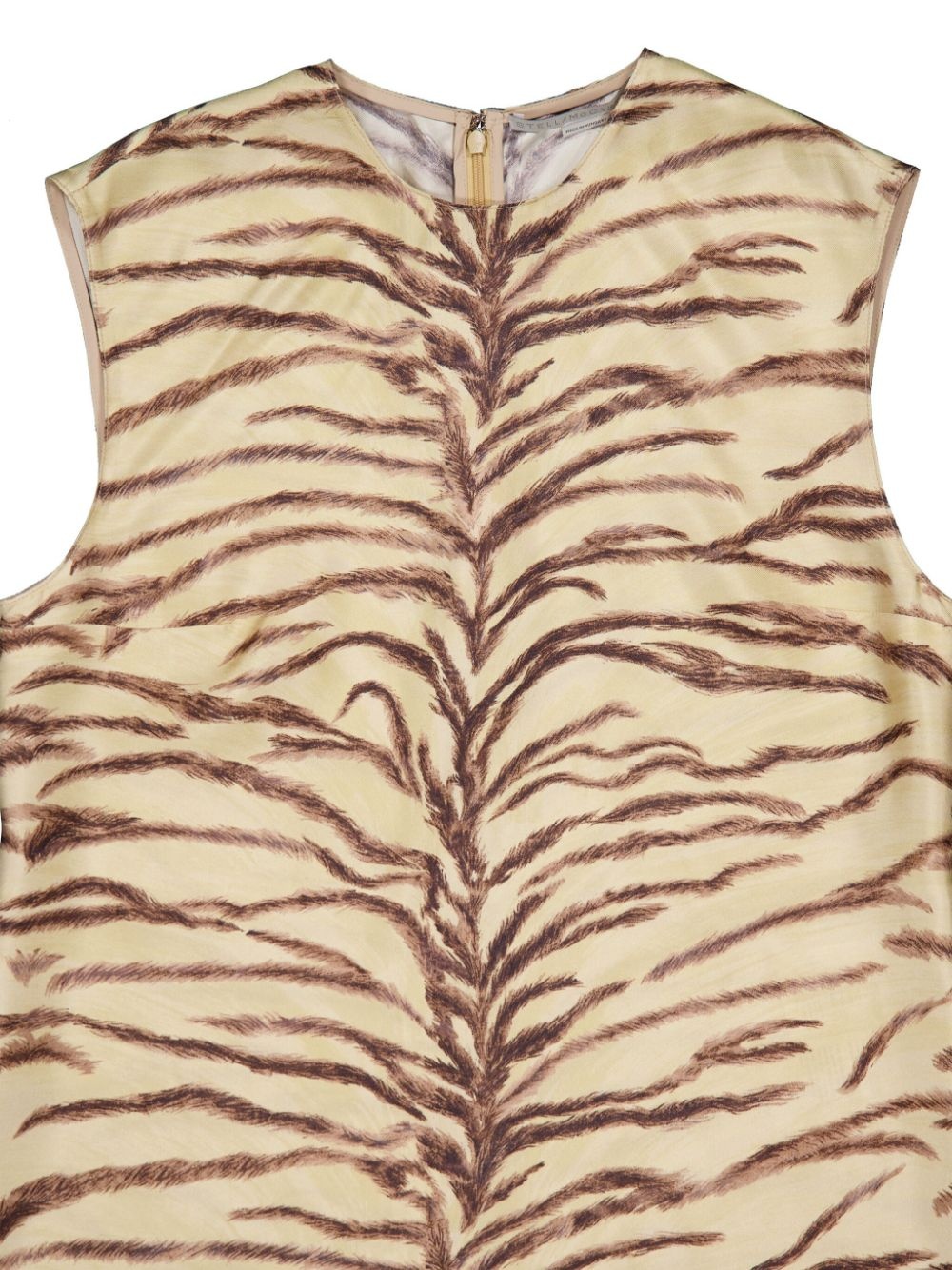 tiger-print silk top - 2