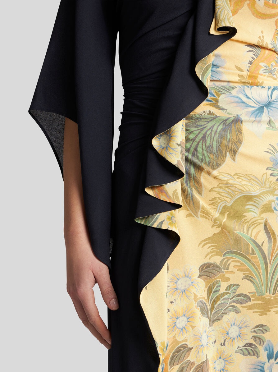 MIDI DRESS WITH PLACED FLORAL PRINT - 2