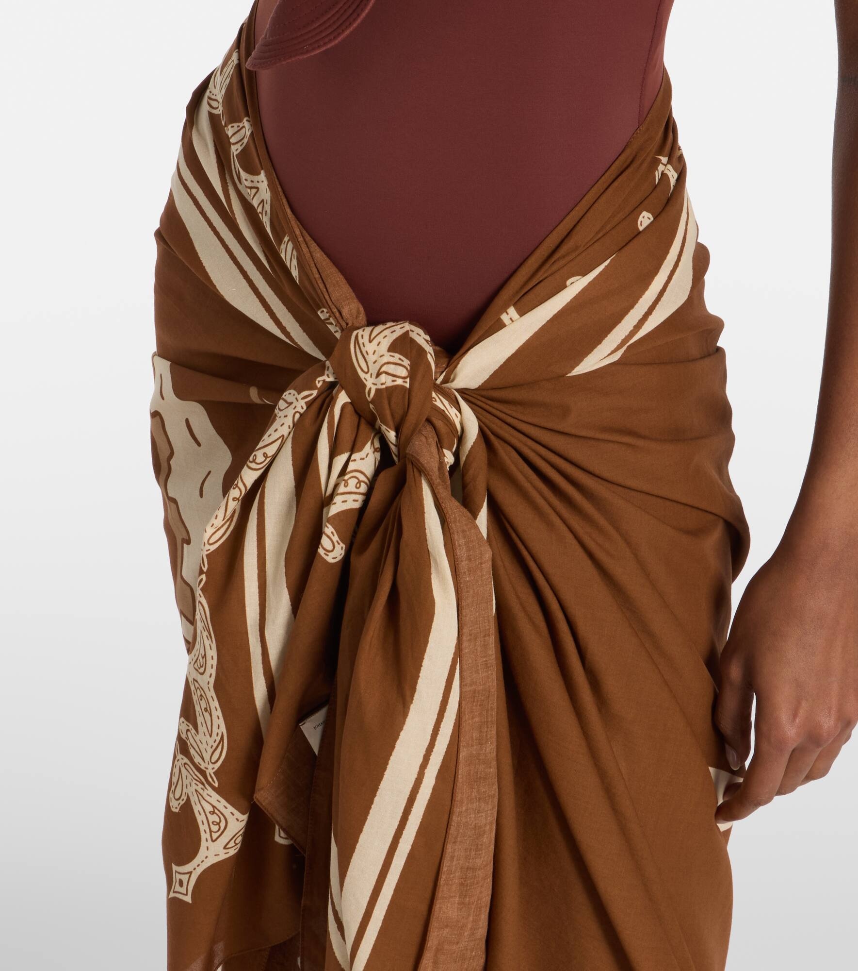 Cotton printed beach cover-up - 4