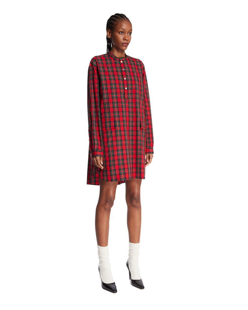 Red Tartan Shirt Dress 4
