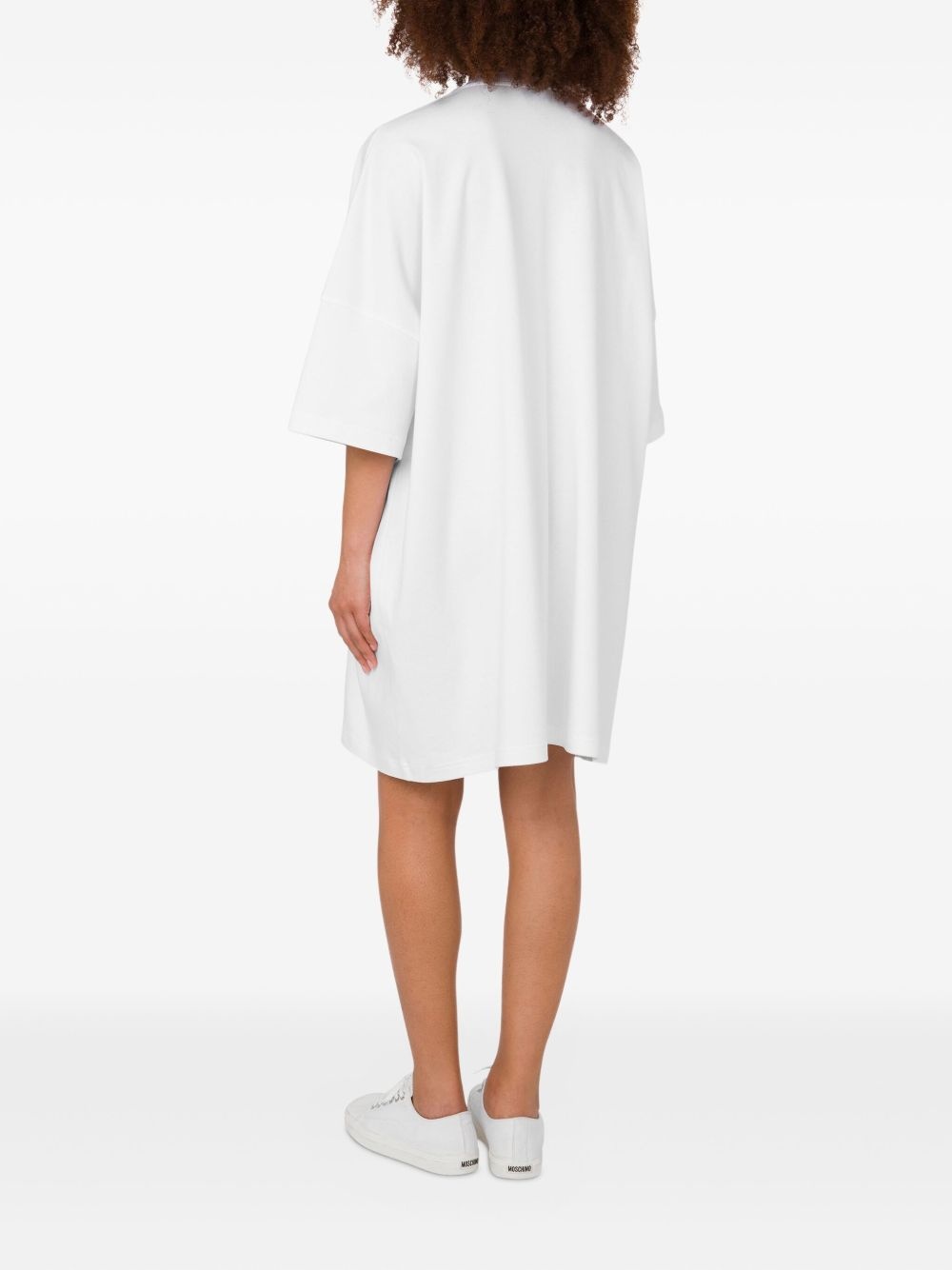 logo-embroidered mini dress - 3