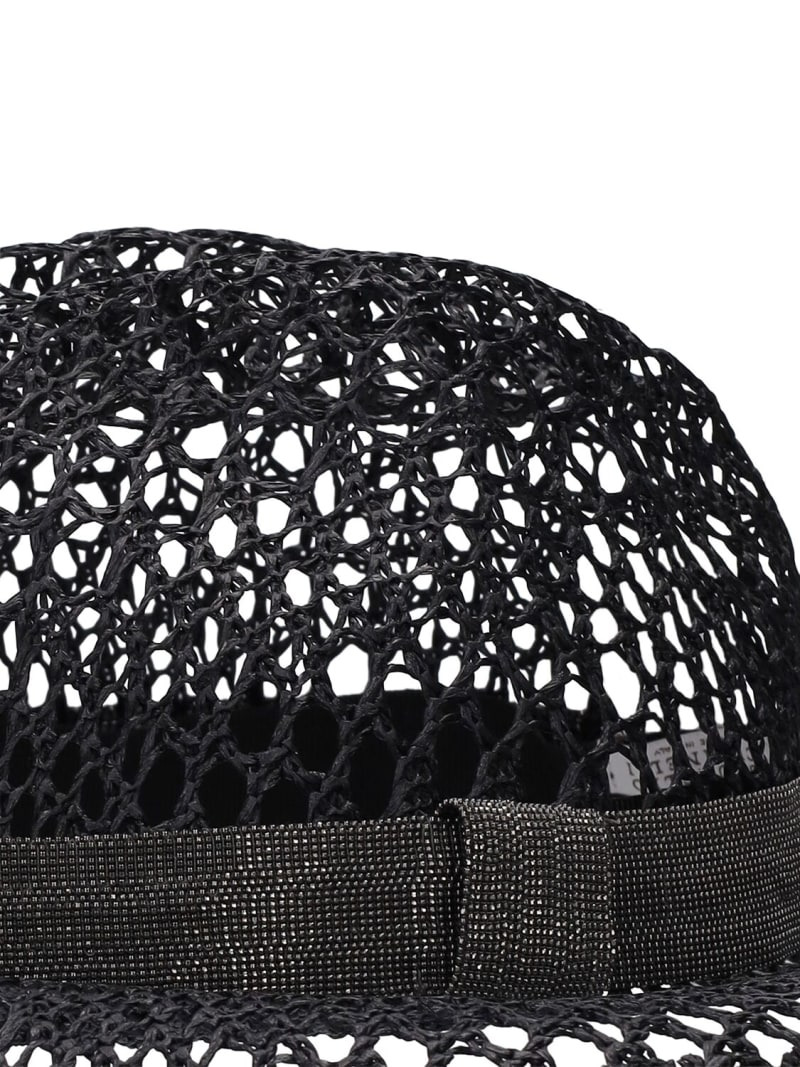 Raffia effect brimmed hat - 4