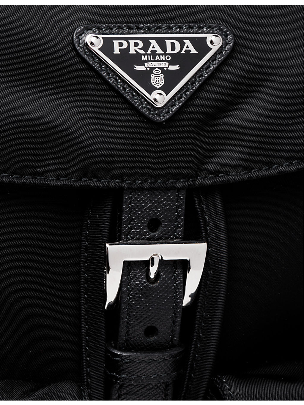 Logo-plaque recycled-polyamide backpack - 3