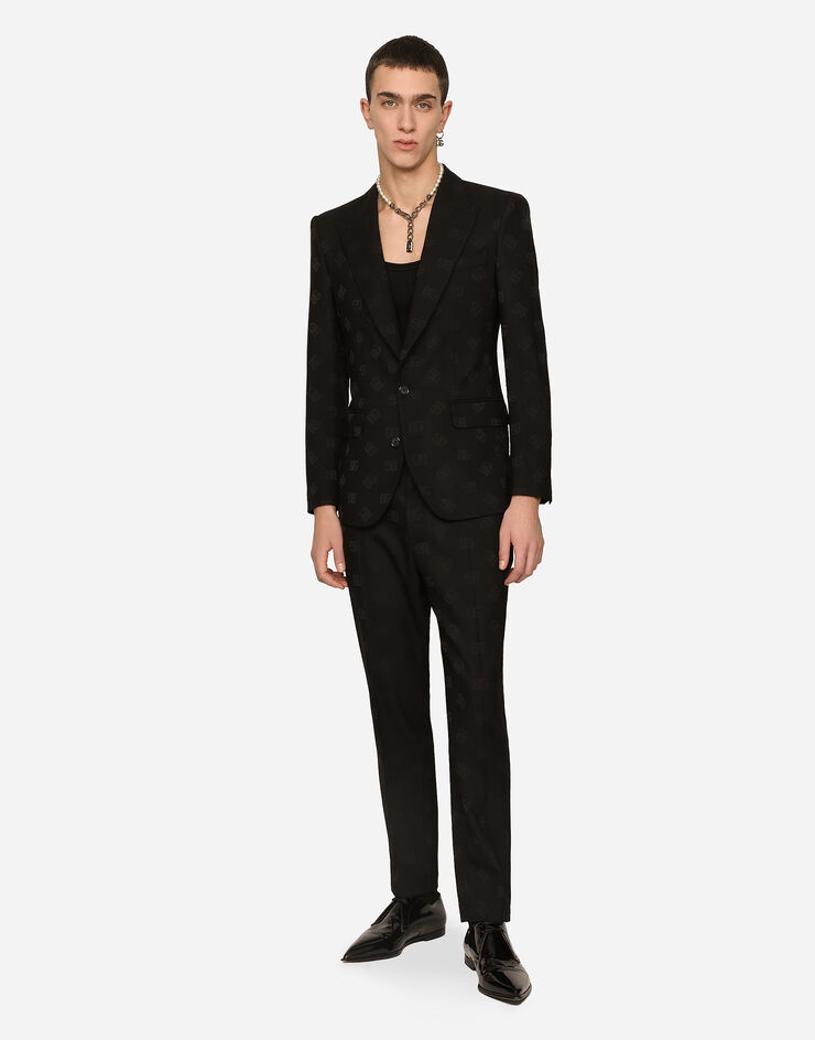 Single-breasted jacquard Sicilia-fit jacket with DG Monogram design - 5