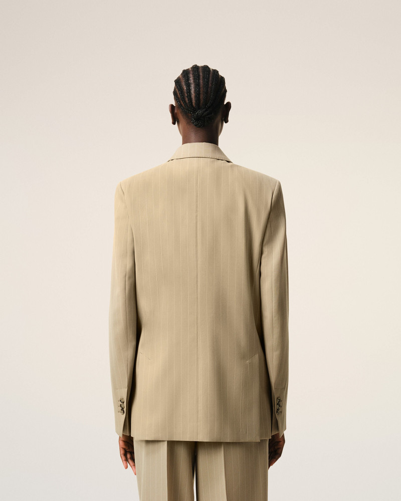 BEIGE NEW WOOL SINGLE BREASTED BOXY JACKET 5