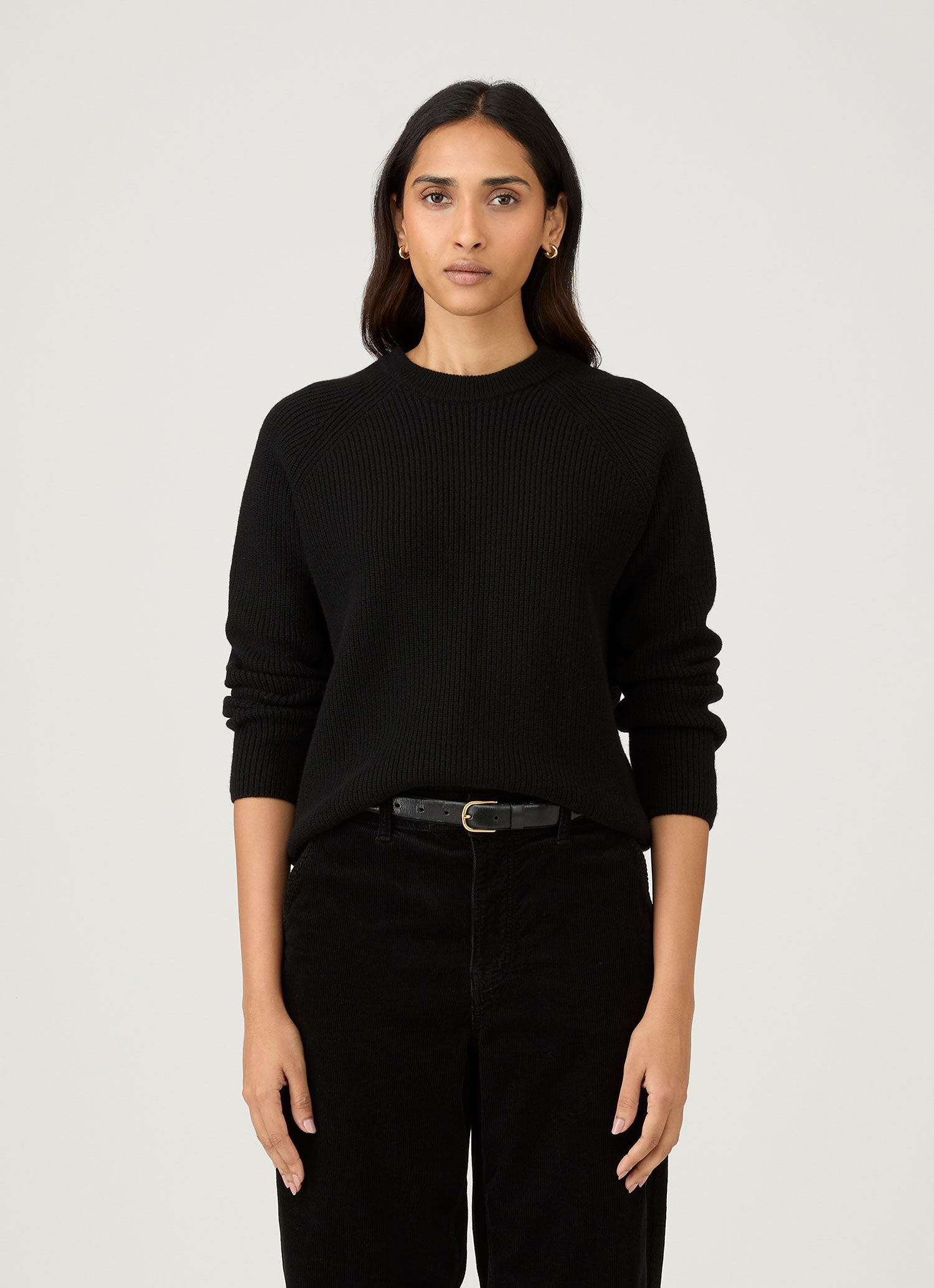 Wool Cashmere Rib Jumper - 1