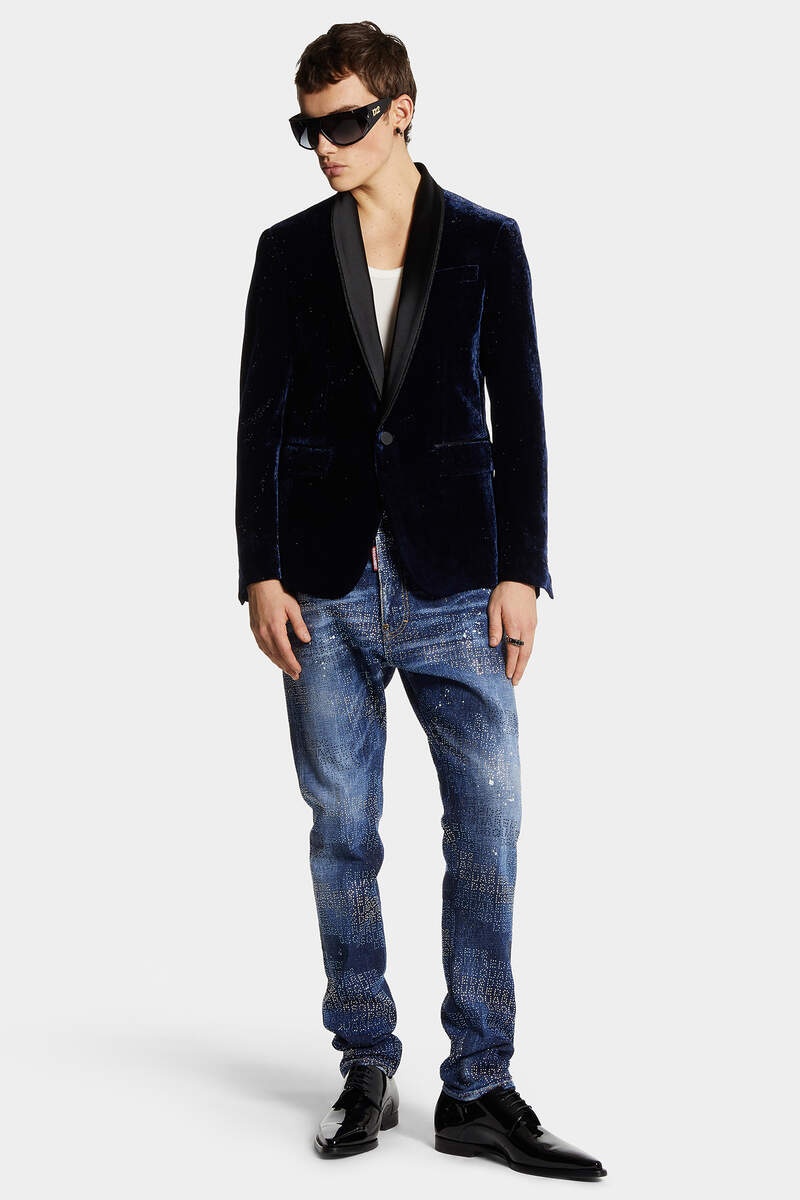ALLOVER DSQUARED2 CRYSTALS WASH COOL GUY JEANS - 3