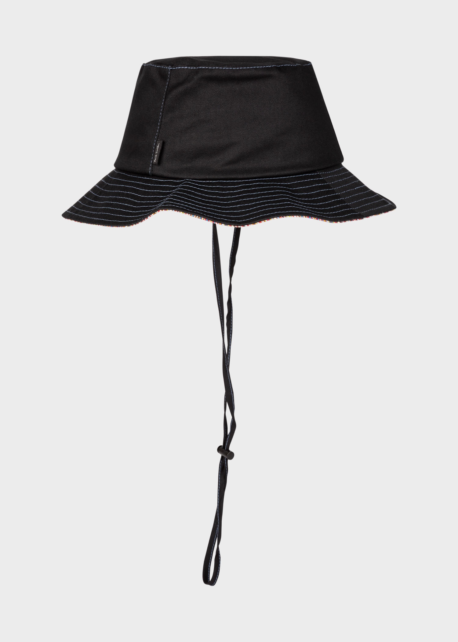 Stripe Trim Bucket Hat - 1