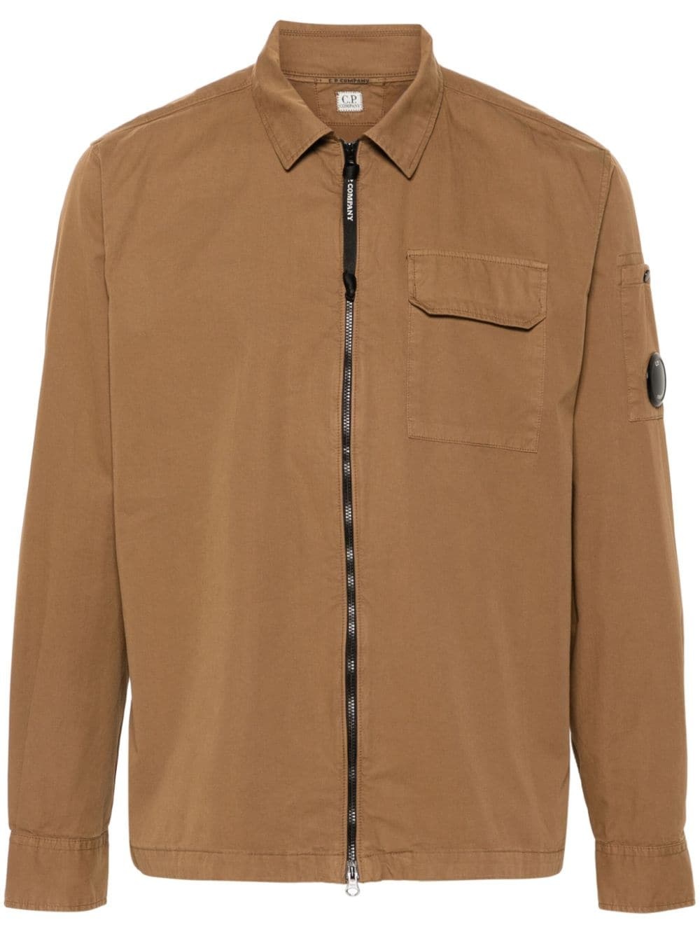 gabardine shirt jacket - 1