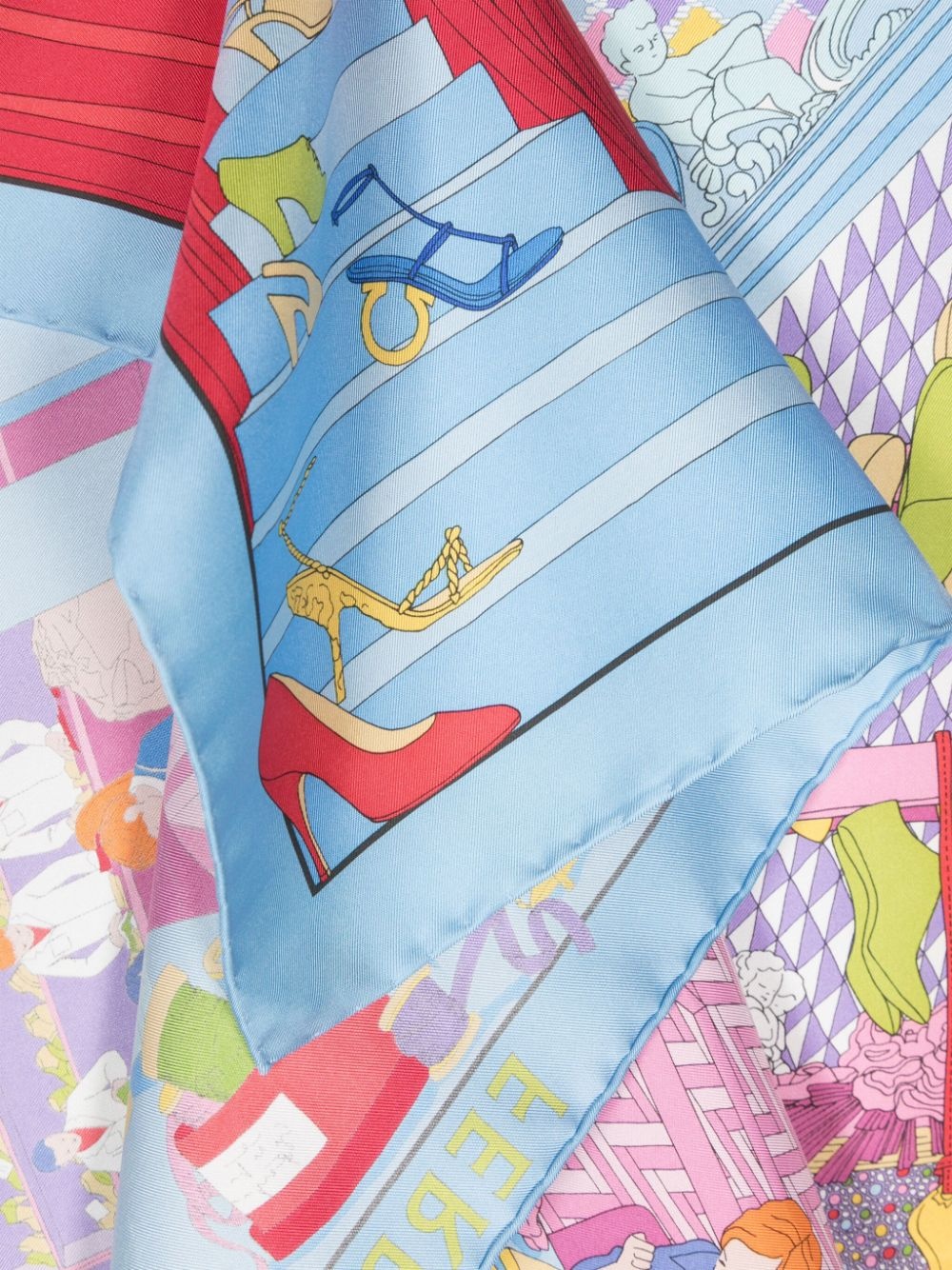 Oggetti-print silk foulard - 3