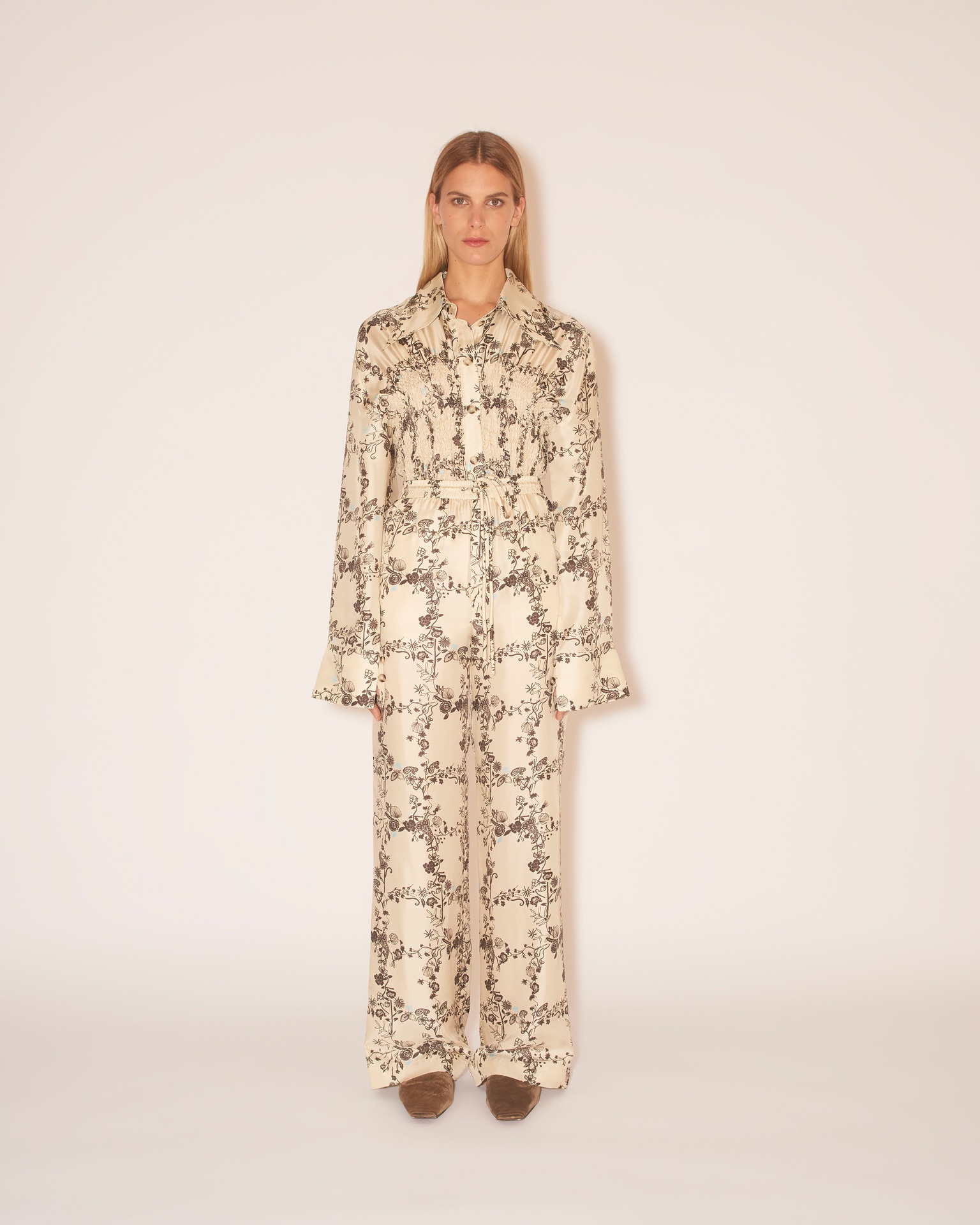 JARINE - Track pants - Floral frame brown - 3