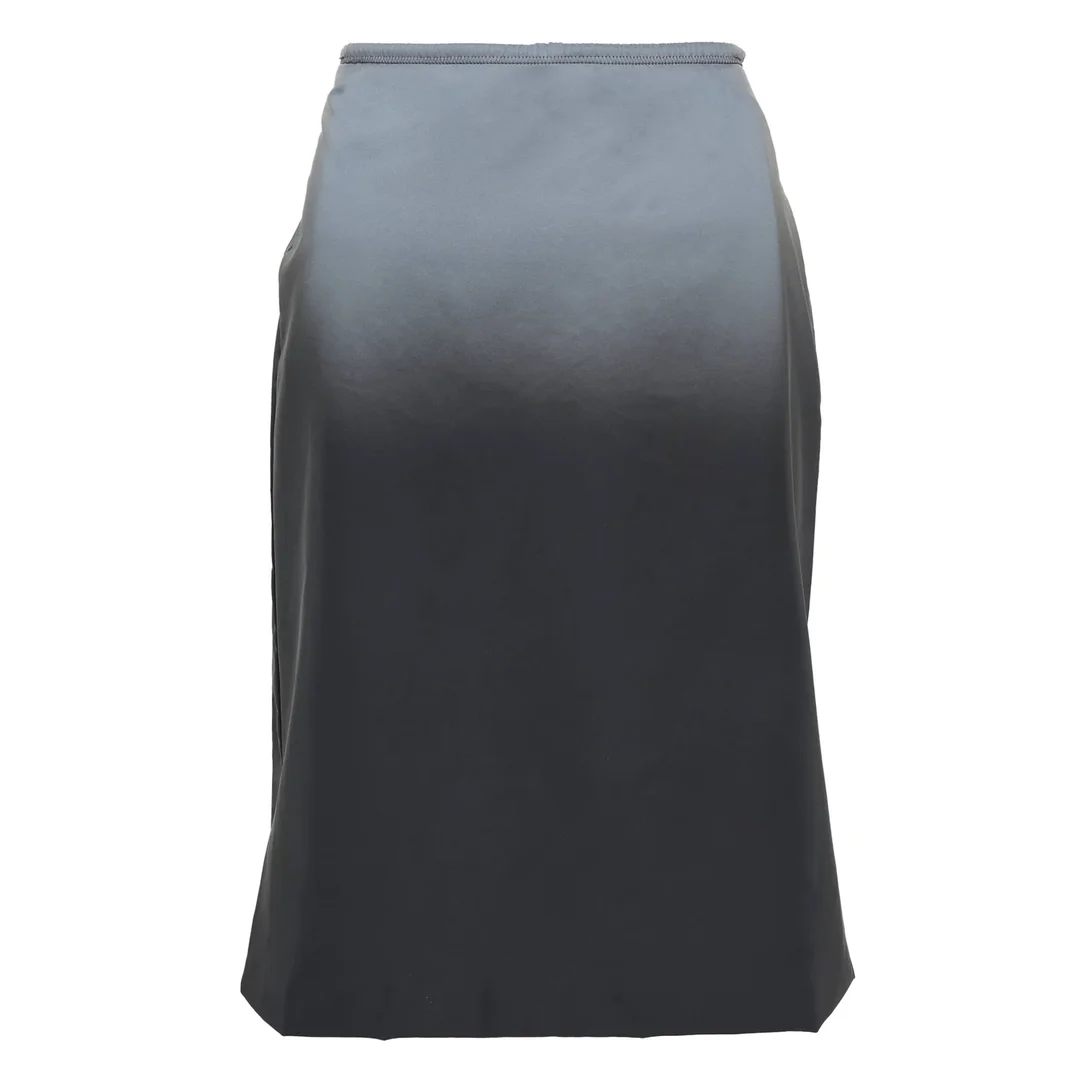 Reflective Mid-Rise Midi Skirt - 1