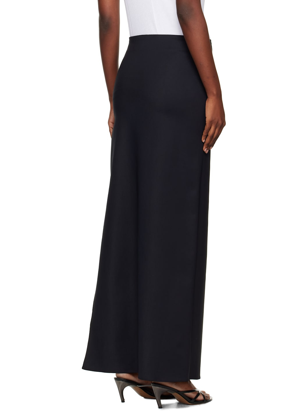 Black Garter Belt Maxi Skirt - 3