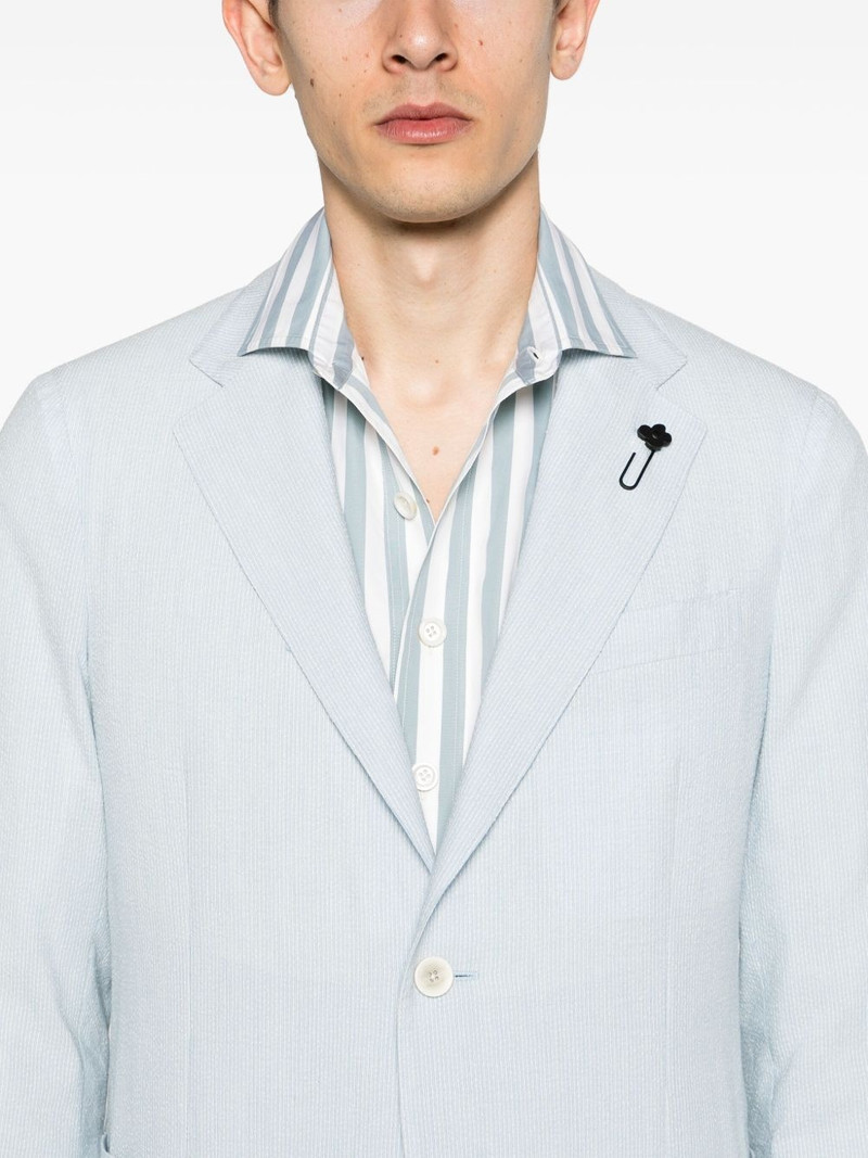 striped single-breasted blazer 5