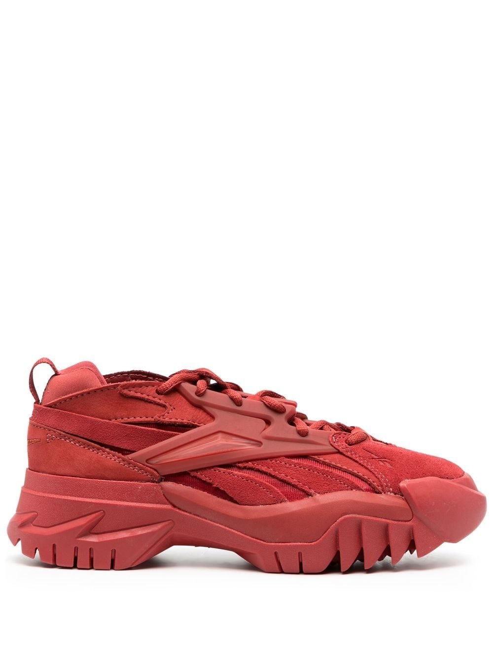 leather lace-up sneakers - 1