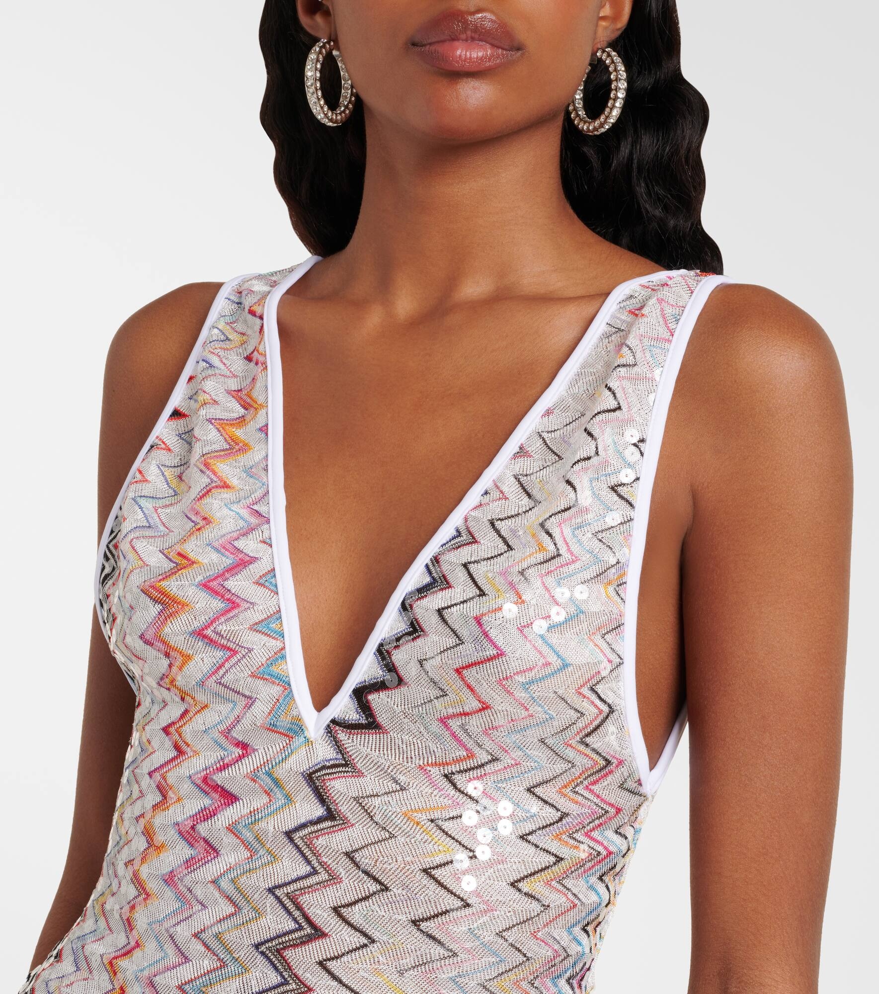 Zigzag sequined beach cover-up - 4