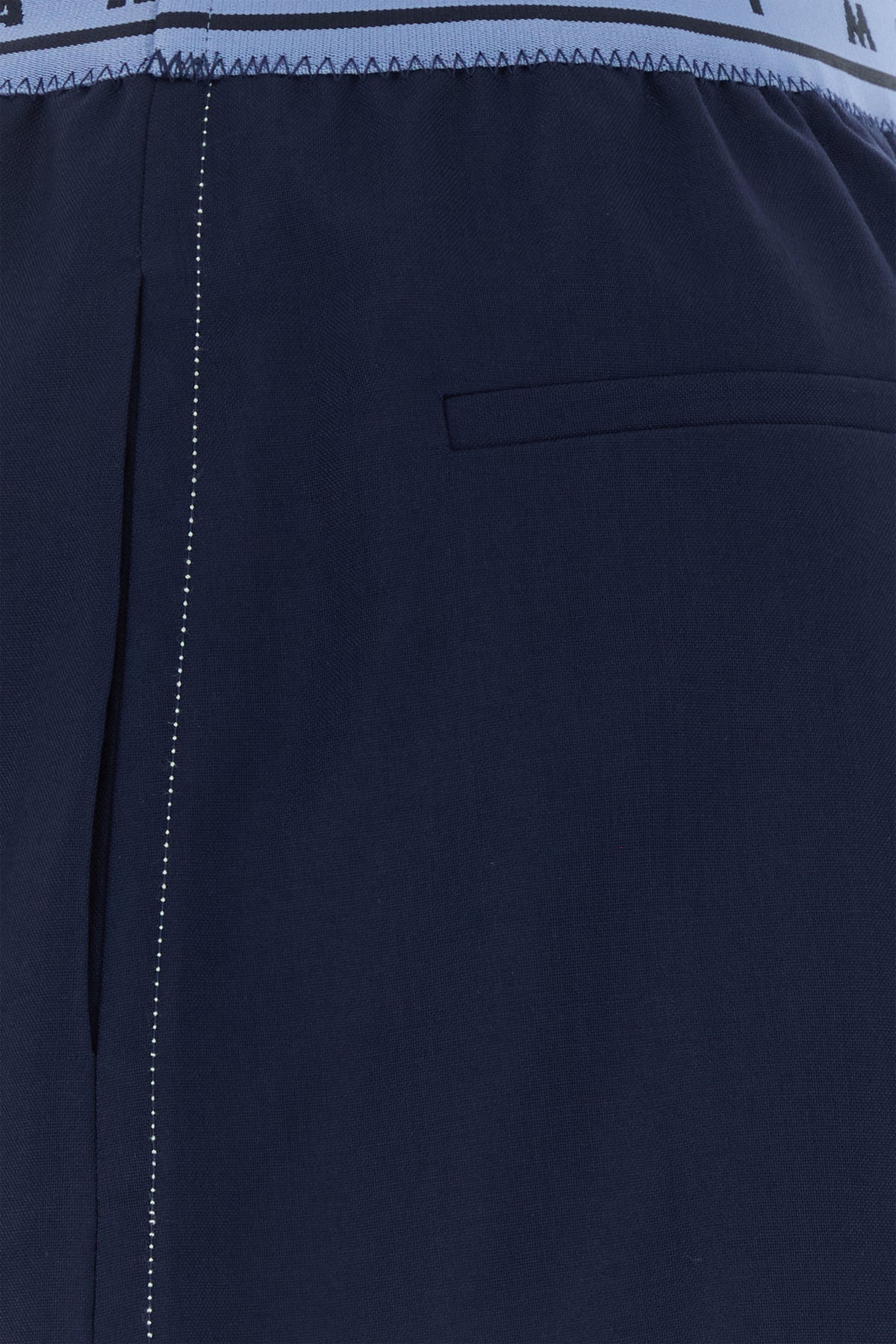 Navy blue wool shorts - 3
