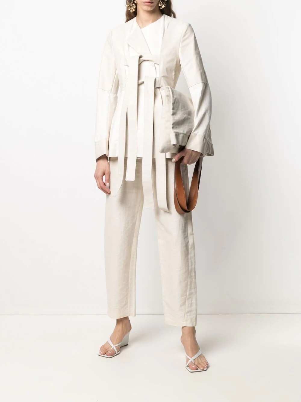 tie-front wrap blazer - 2