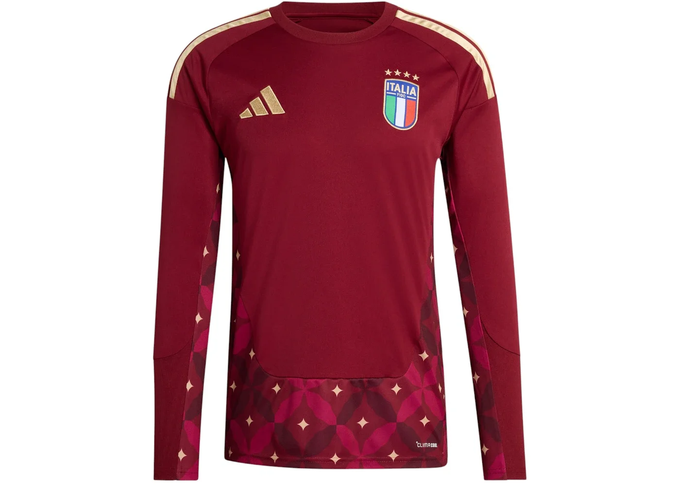 adidas Italy 2026 Home Goalkeeper Long Sleeve Jersey Team Coll Burgundy - 1