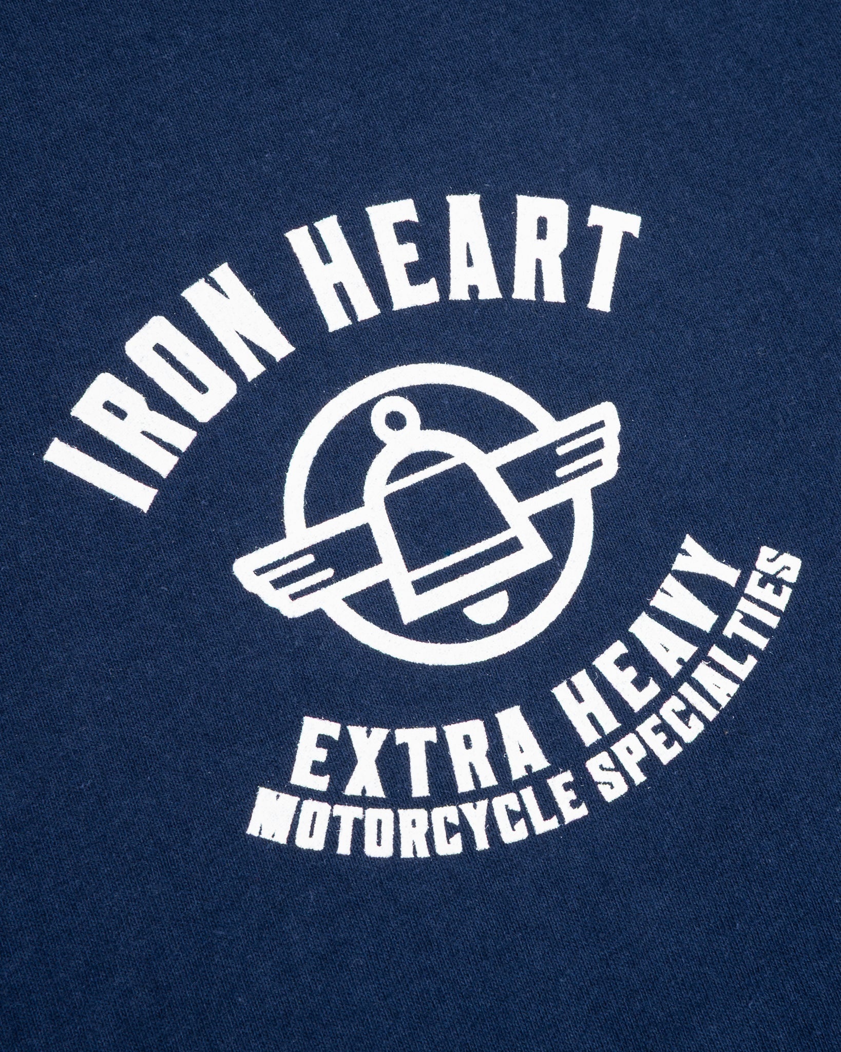 7.5OZ PRINTED LOOPWHEEL CREW NECK T-SHIRT - NAVY BLUE - 6