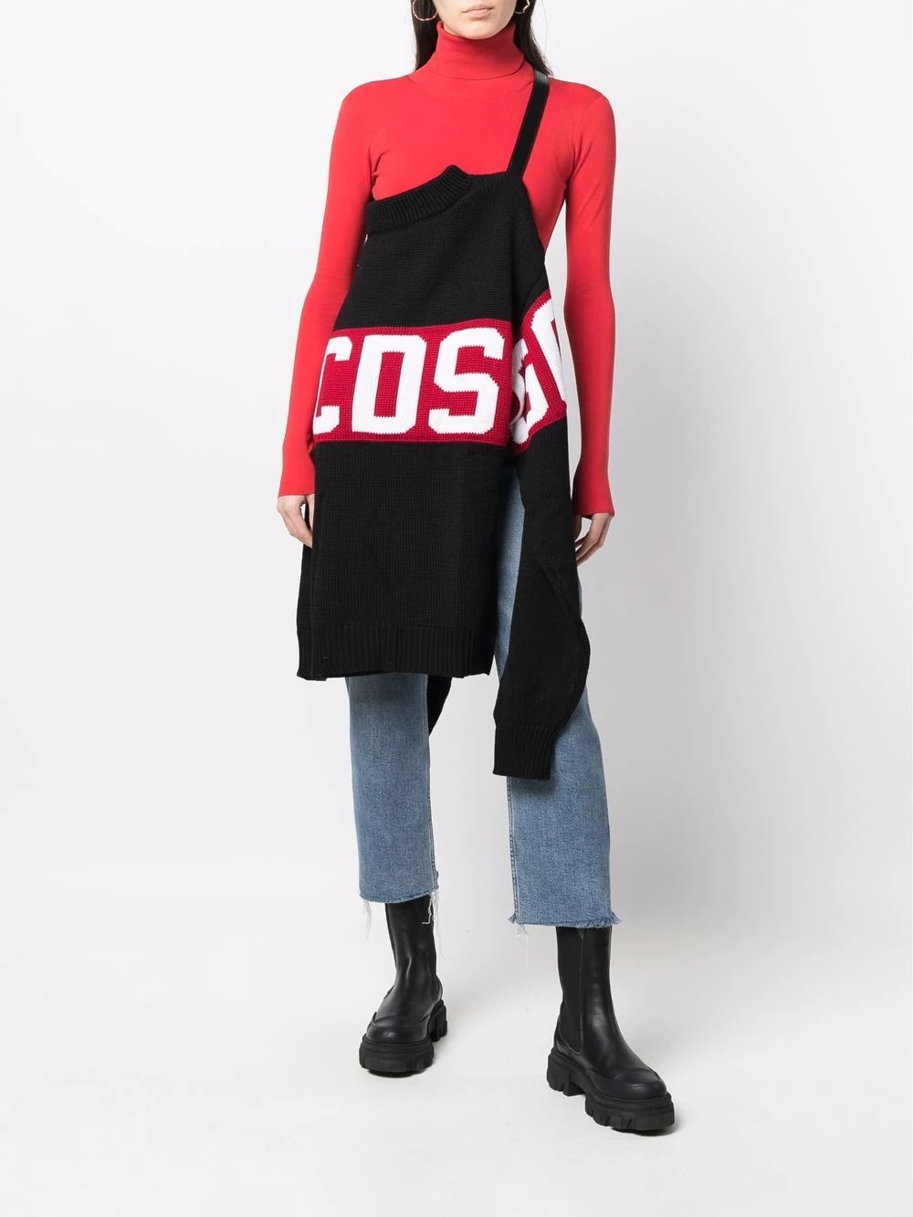 logo sweater shoulder bag - 2