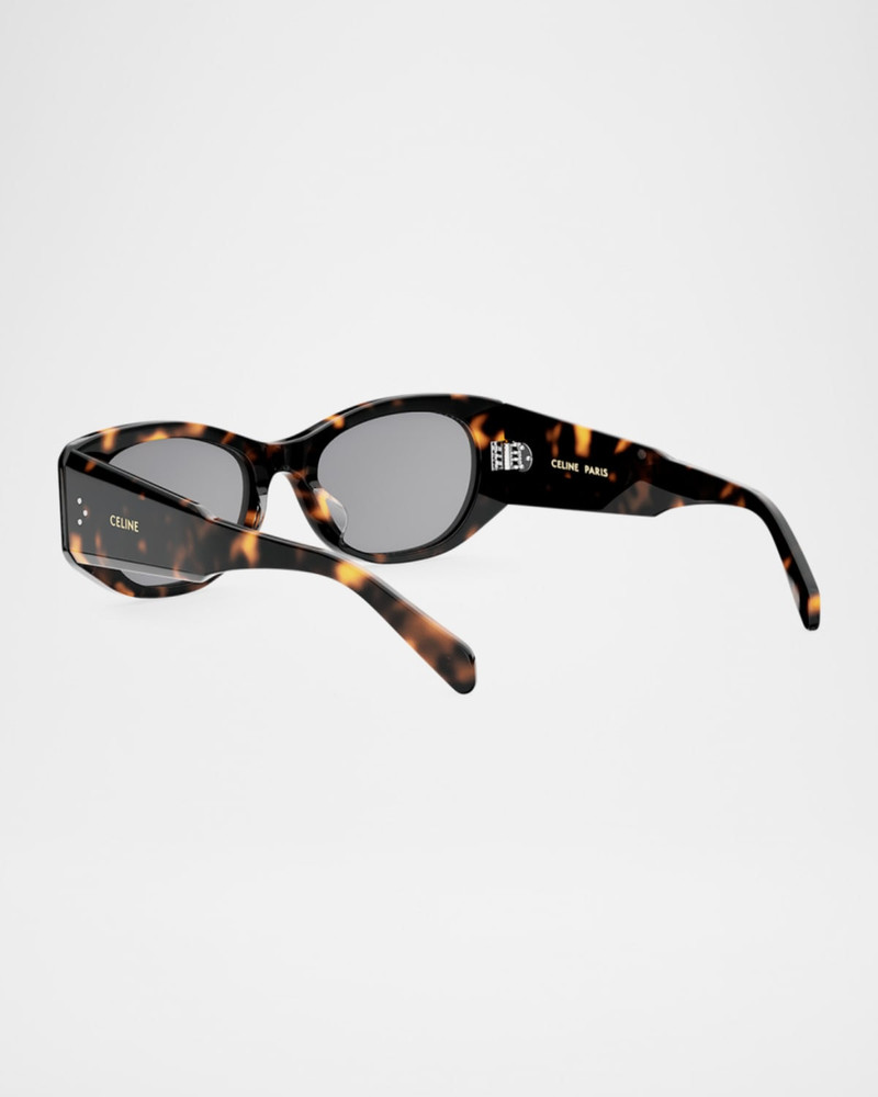CELINE 3 Dots Acetate Oval Sunglasses outlook