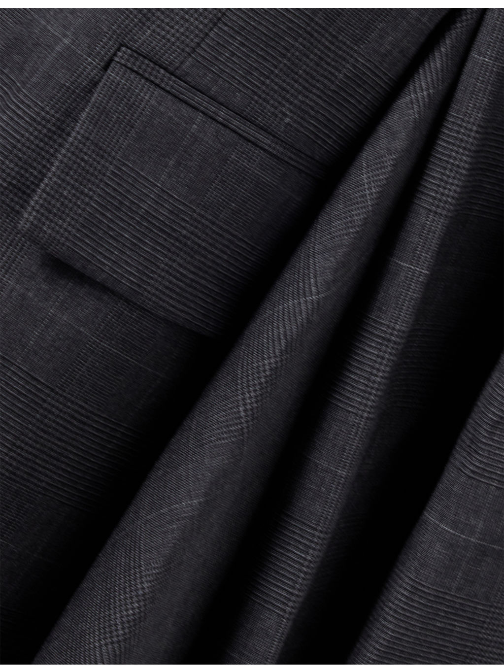 Glen-Check Pleated Wool Blazer - 6