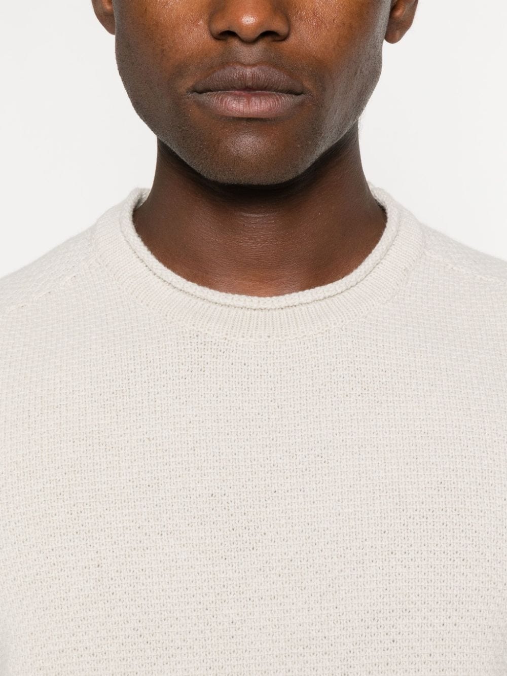 Compass-badge crew-neck jumper - 5