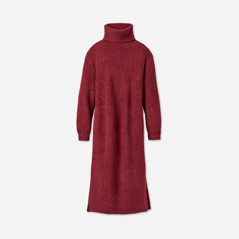 ® Women's Atlie Turtleneck Rib Dress Tops in Coffee Berry - 1