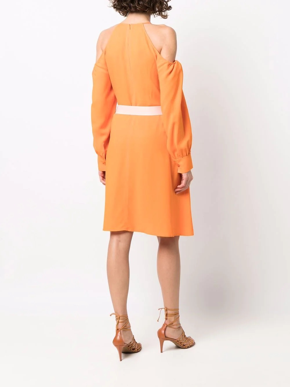 off-shoulder mid-length dress - 4