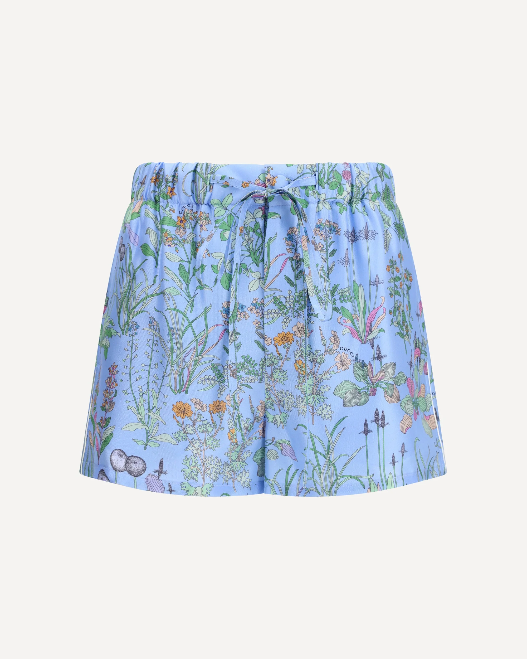 Printed silk twill Shorts - 1