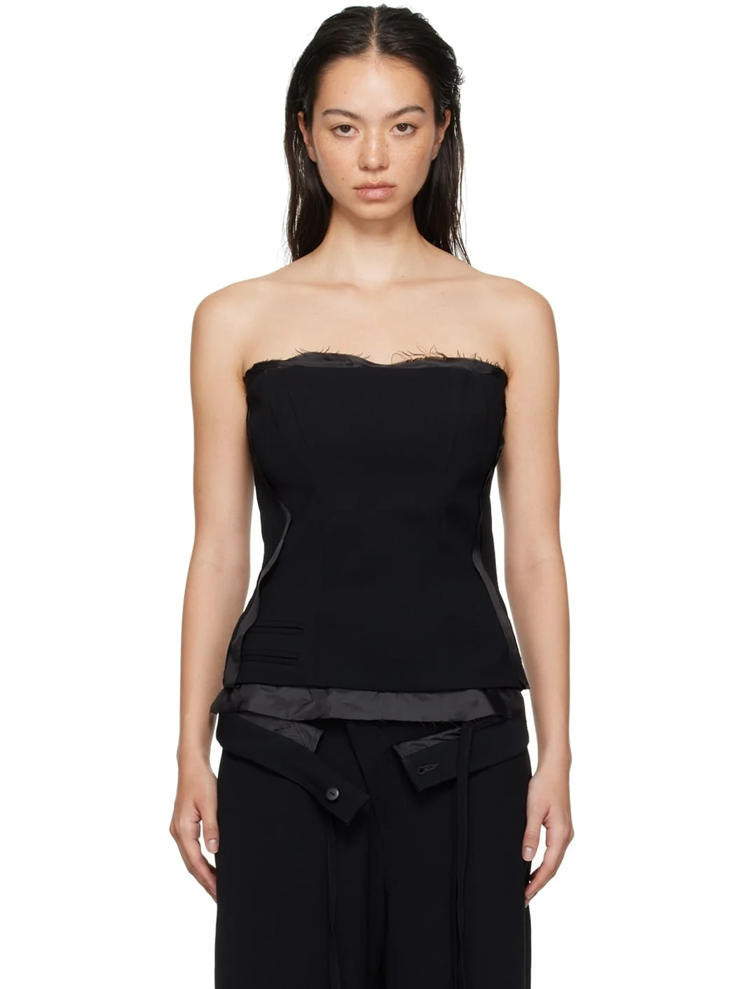 Black Suit Corsage Top - 1