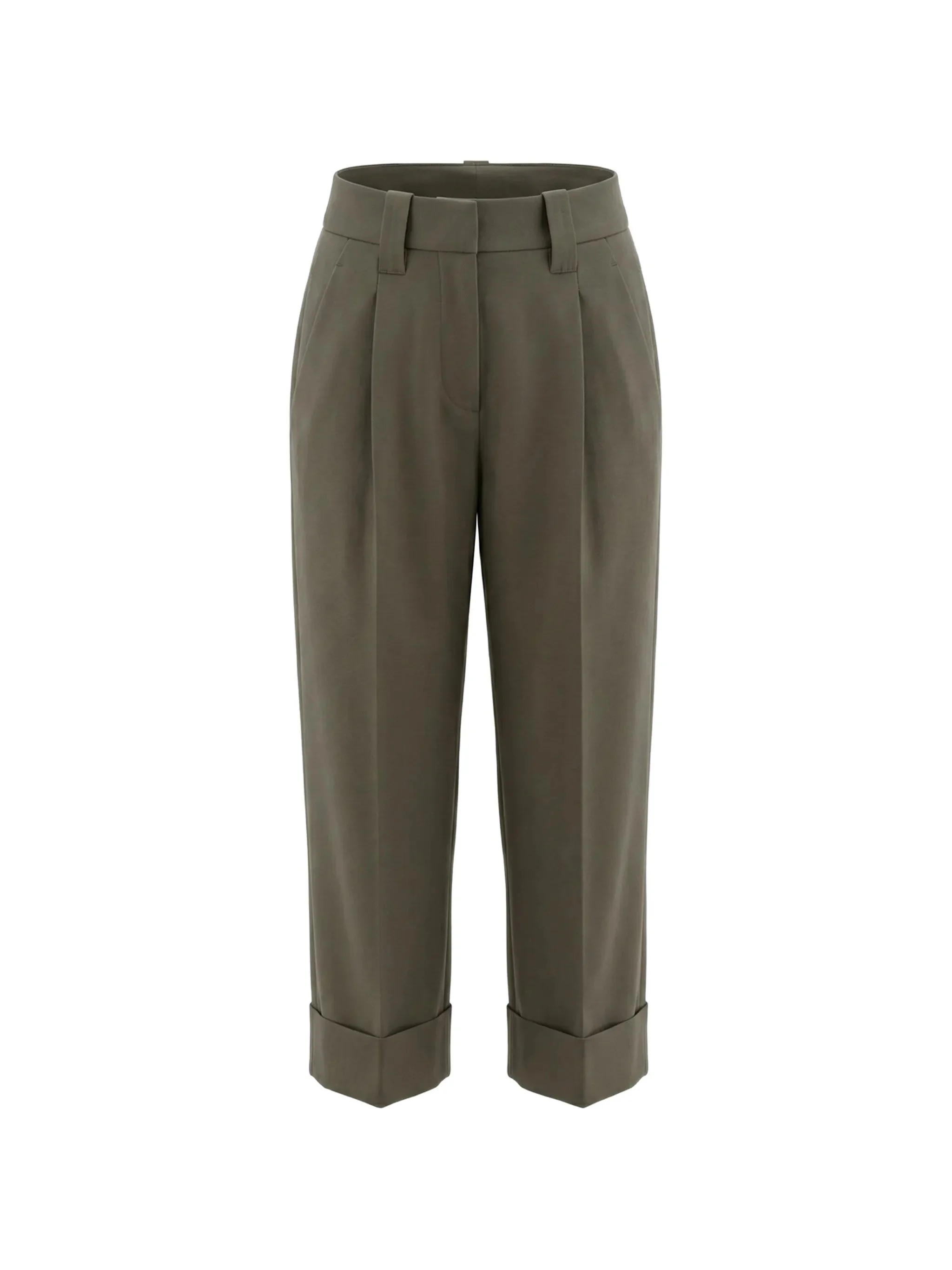 Brunello Cucinelli Pleated-detail Turn-up Trousers - 1