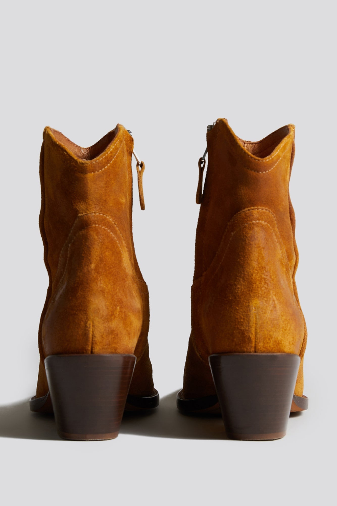ANKLE COWBOY BOOT - LIGHT BROWN - 3