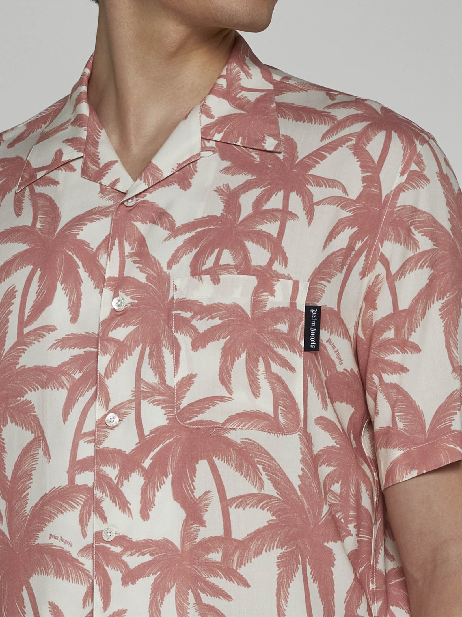 Palm print viscose shirt - 5