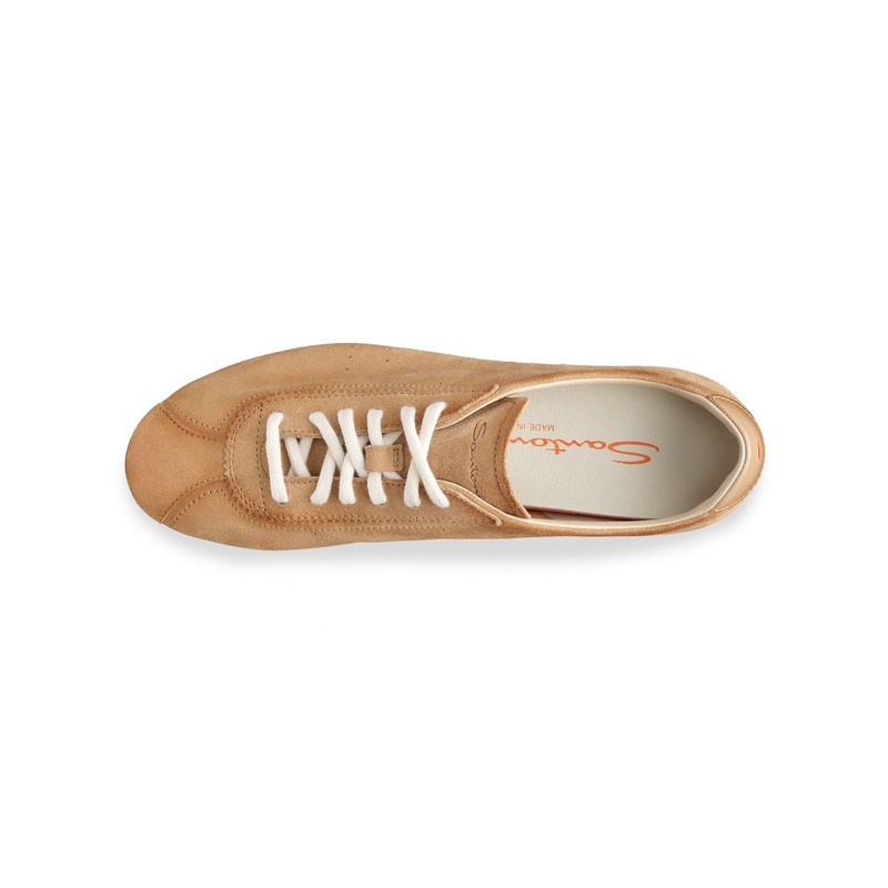 Women's beige suede sneaker 5