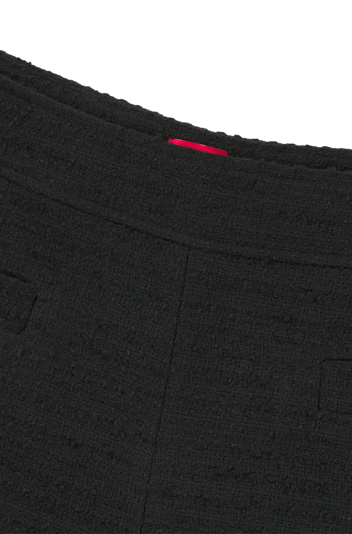 BOUCLÉ SHORTS WITH STACKED-LOGO BUTTONS - 6