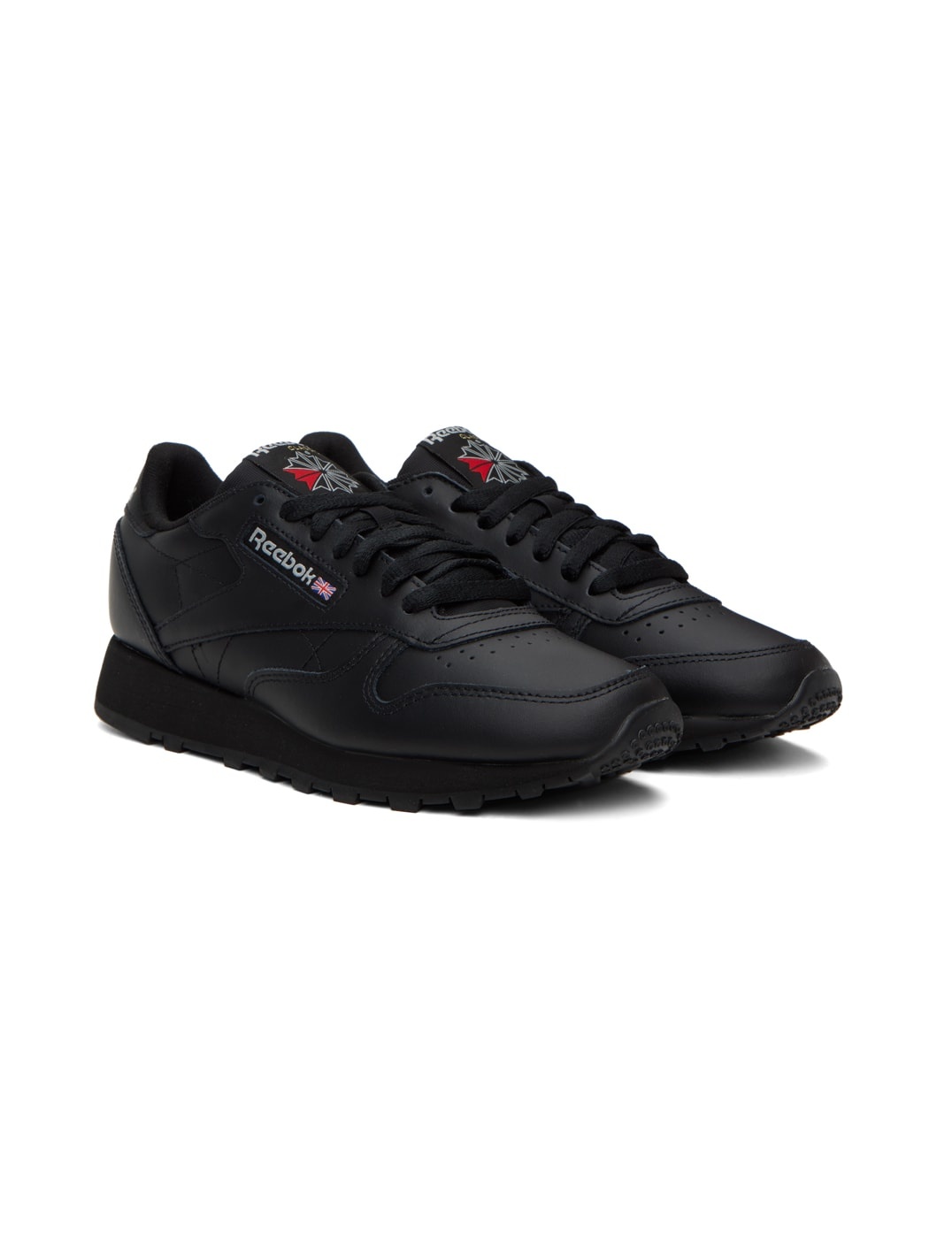 Black Classic Leather Sneakers - 4