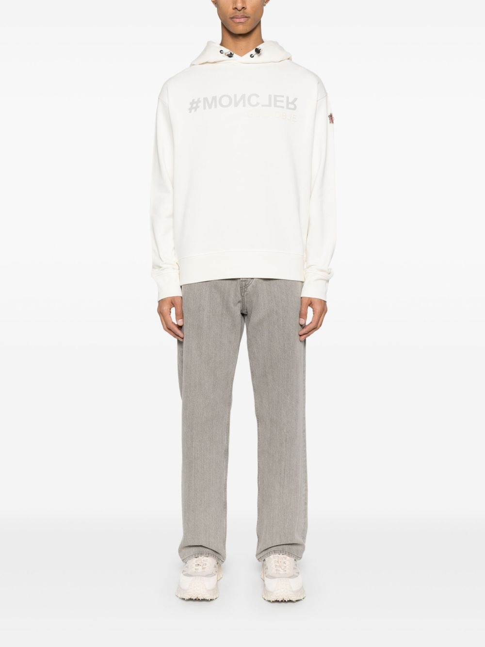 mirrored-logo hoodie - 2