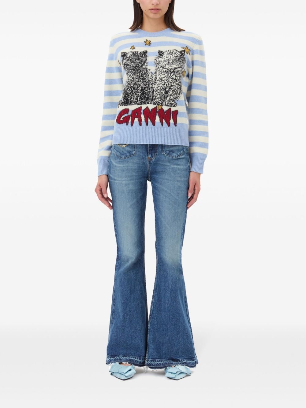 embroidered long sleeve jumper - 2