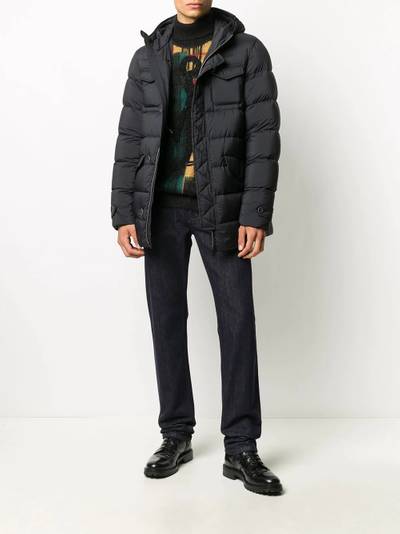 Herno puffer jacket with button detail outlook