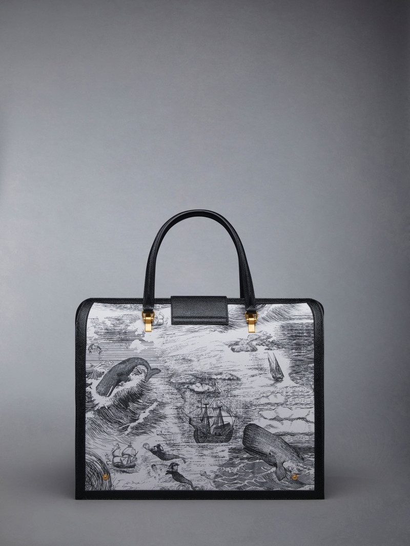 Nautical Toile Canvas Leather Frame Mr. Thom Bag 3