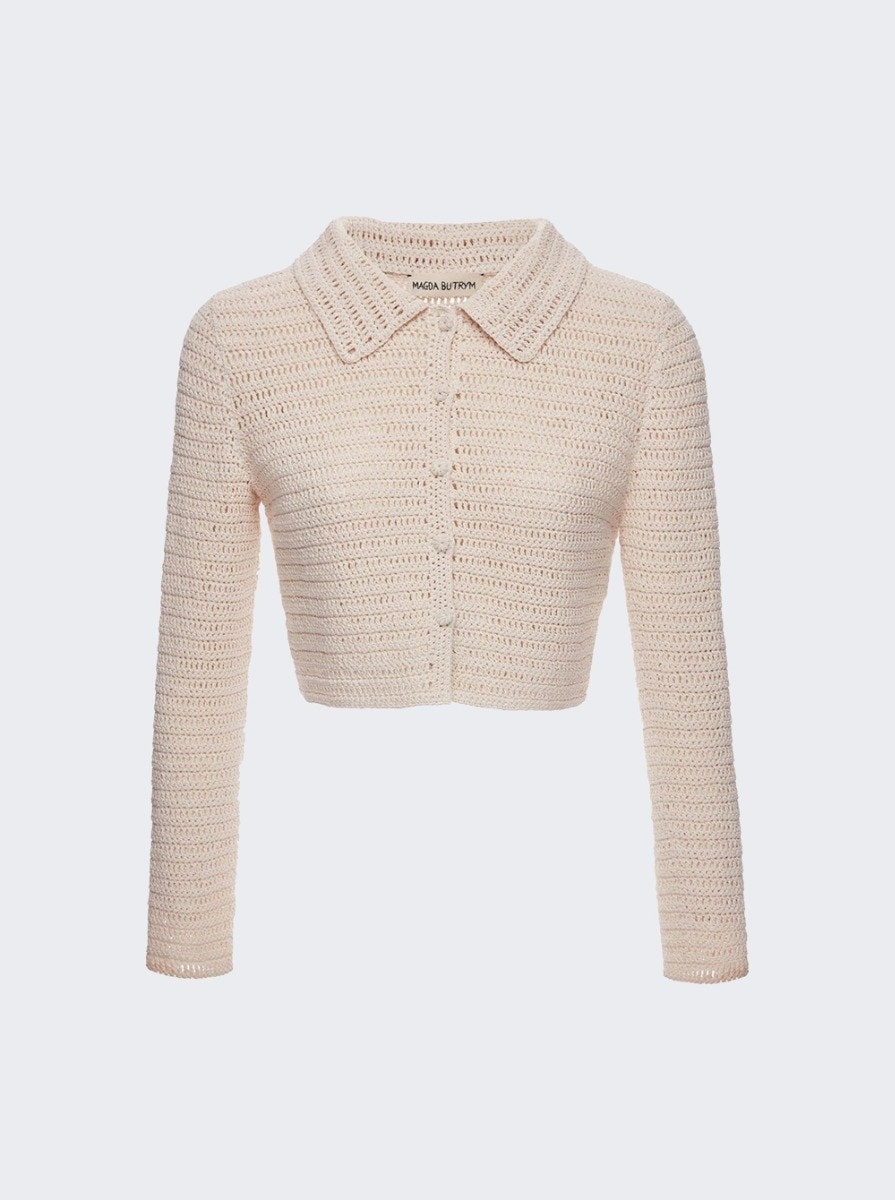 Crochet Knit Top Cream - 1