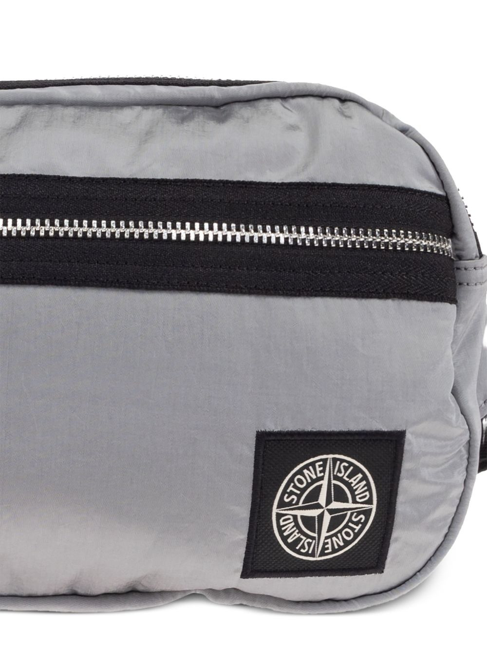 zip-fastening logo-patch belt bag - 4