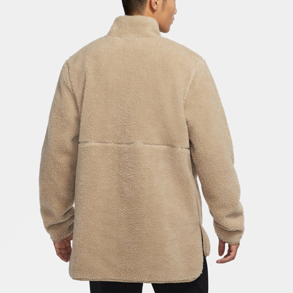 Men's Nike Lamb's Wool Stay Warm Half Zipper Solid Color Khaki DD2183-247 - 4