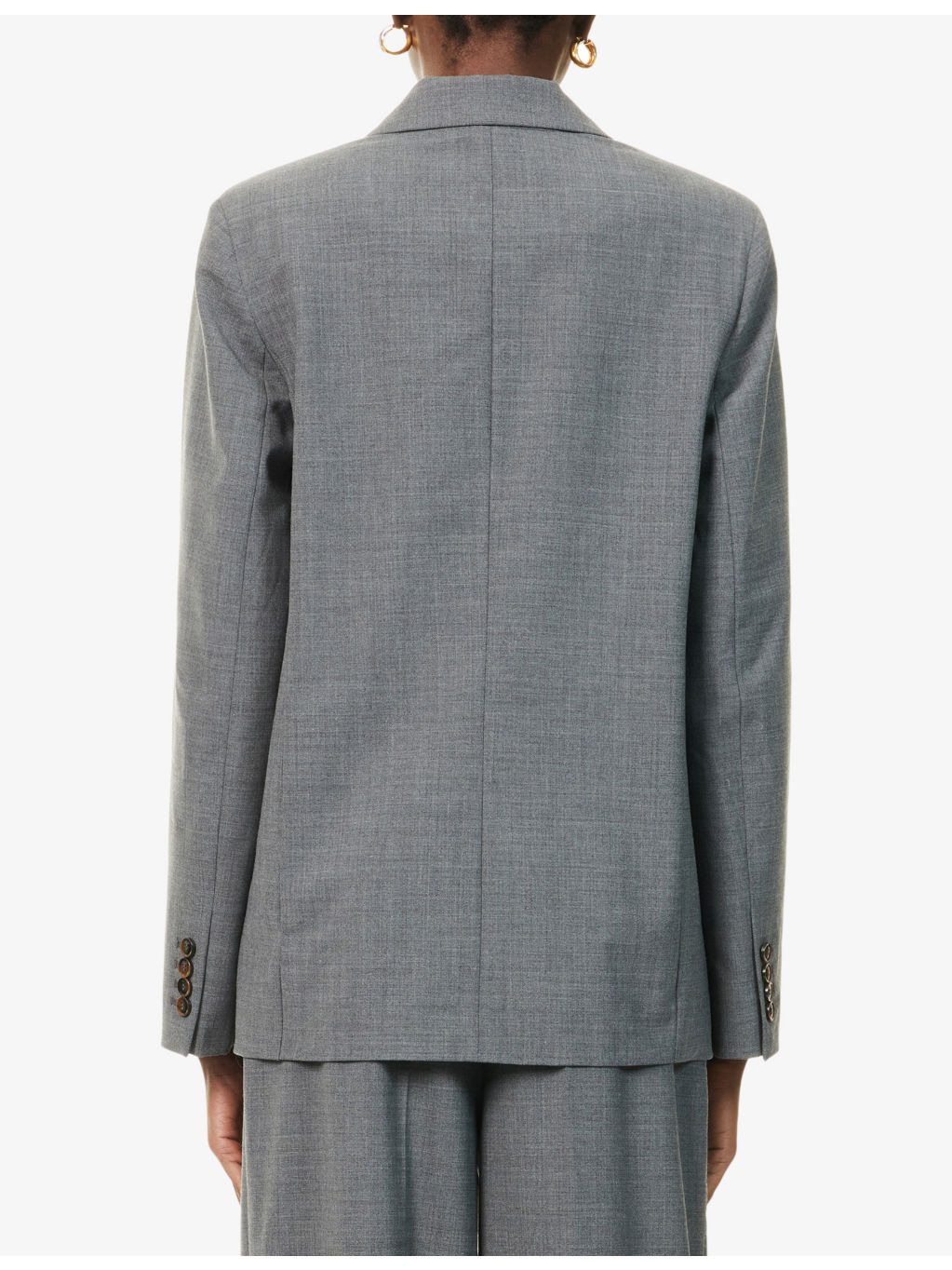 Grand Peak-Lapels Stretch-Woven Blazer - 4