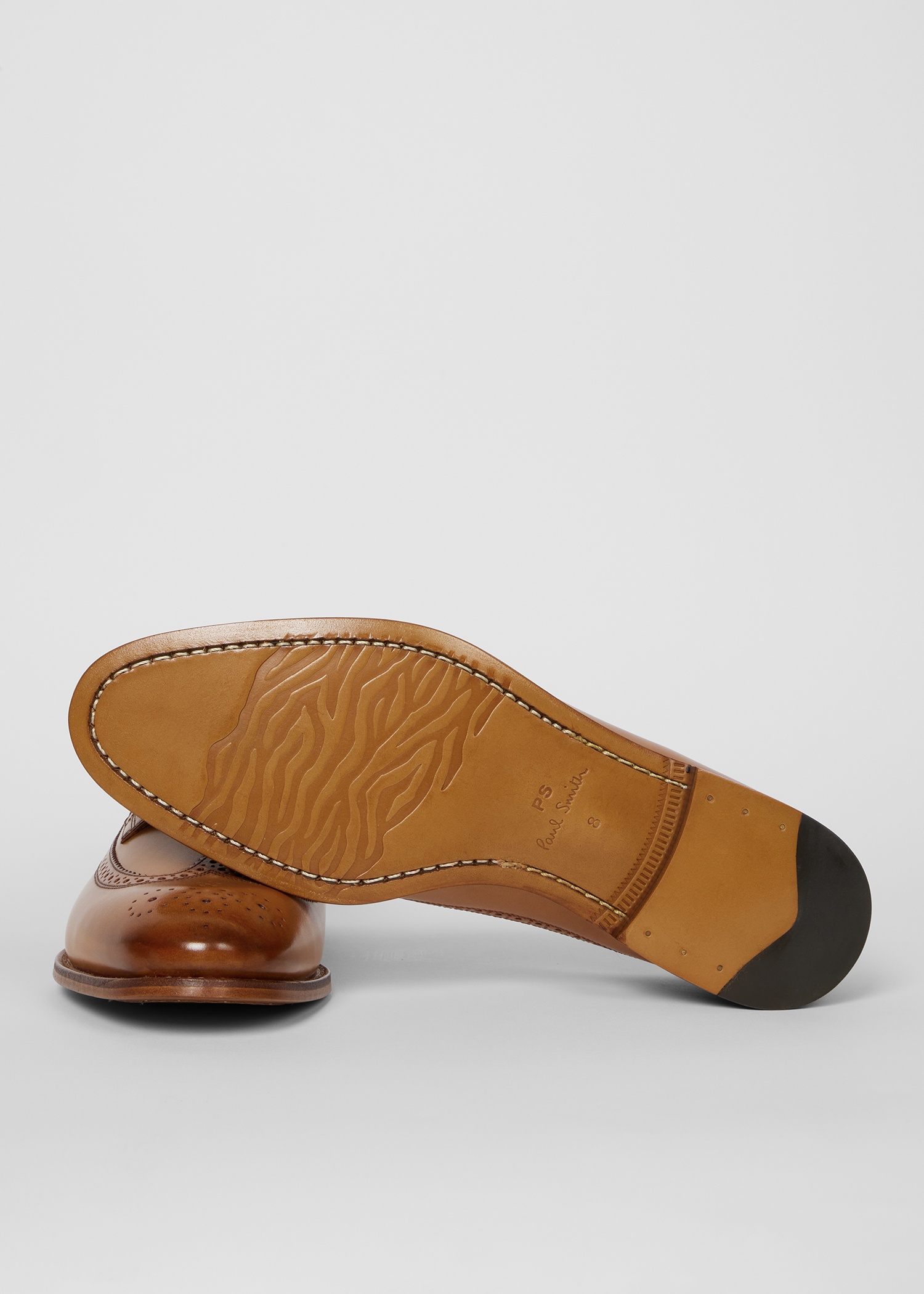 Tan Leather 'Collins' Brogues - 4